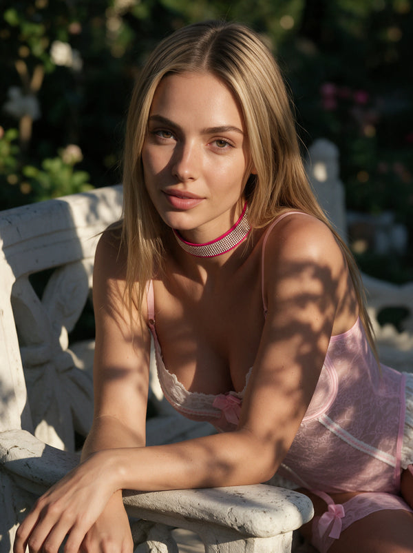 Rosalie — Pudra Dantel Korse Body